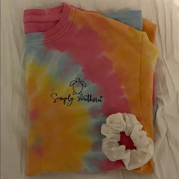 Simply Southern Other - simply southern turtle tie dye short sleeve shirt